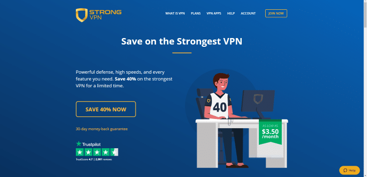 Visit the StrongVPN website and click VPN Apps in the main menu.