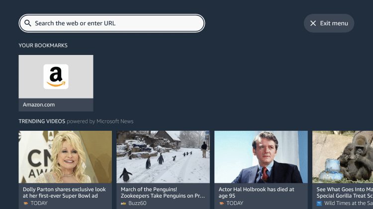 Click the search bar on top.