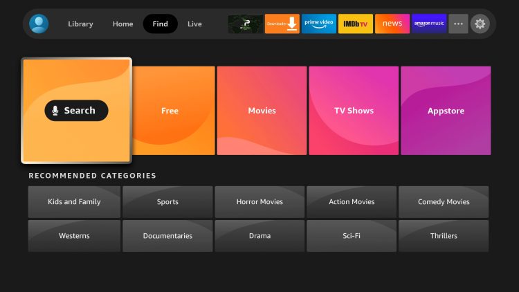 Follow the screenshots below to install DistroTV on a Firestick/Fire TV.