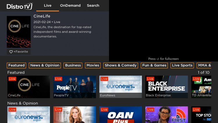 That's it! You have successfully installed DistroTV on your Roku device.