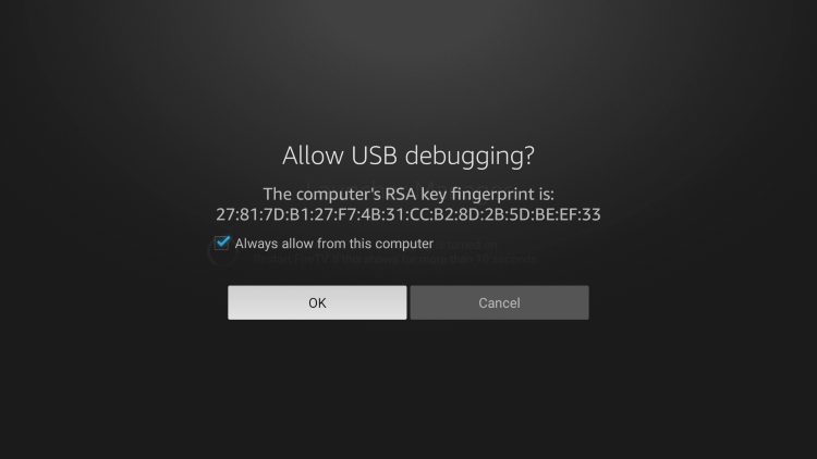 Check the box and click OK.