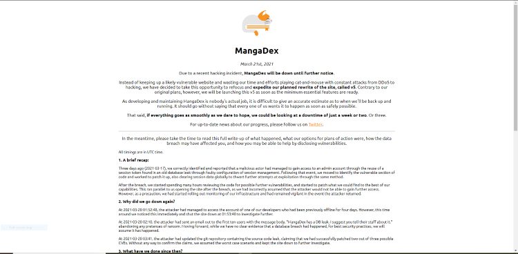 mangadex website
