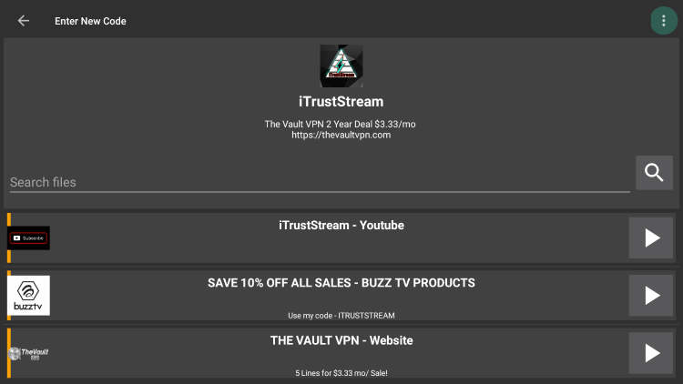 itruststream filelinked code