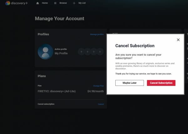 cancel discovery