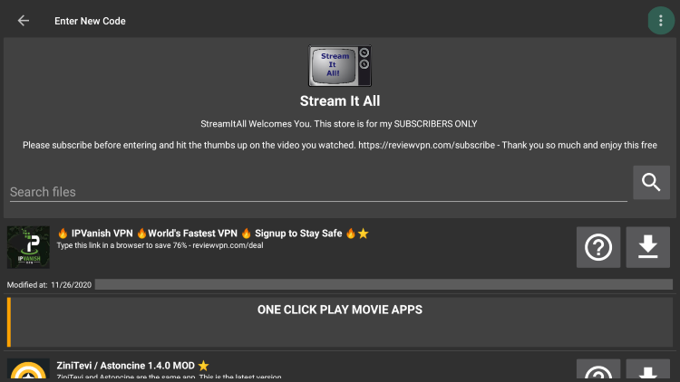 stream it all filelinked store