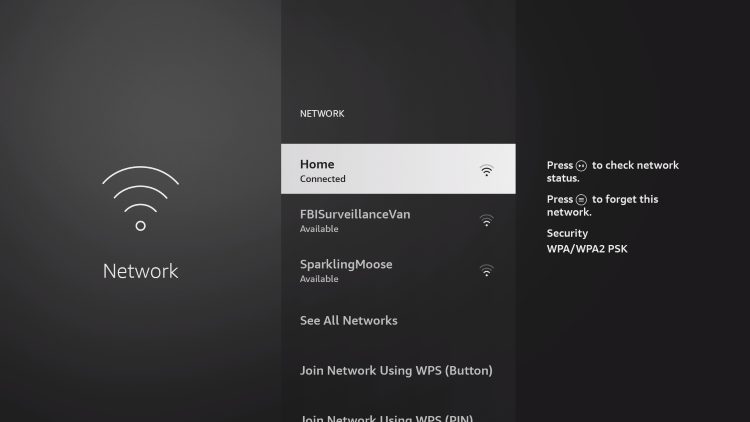 select preferred network