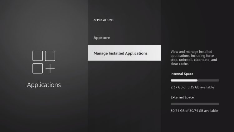 manage installed applications