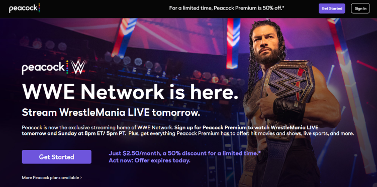 WWE fans are now required to sign up for a Peacock TV Premium account in order to watch WrestleMania 37 online.