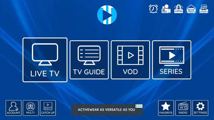 Du har konfigurert XCIPTV APK med din foretrukne IPTV-tjeneste.