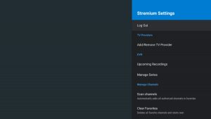 stremium settings