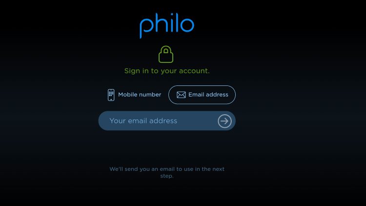 Sign in to whichever live TV provider you are integrating.