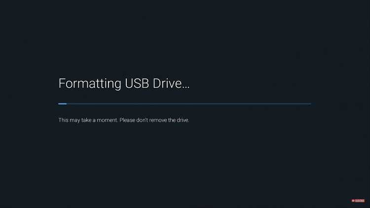 wait for usb drive to format