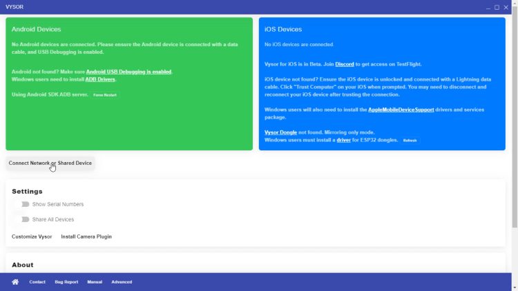 Click connect network