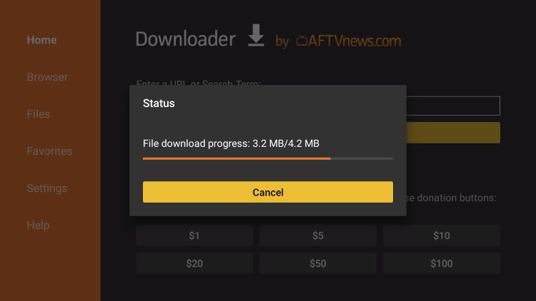 wait for the app to download