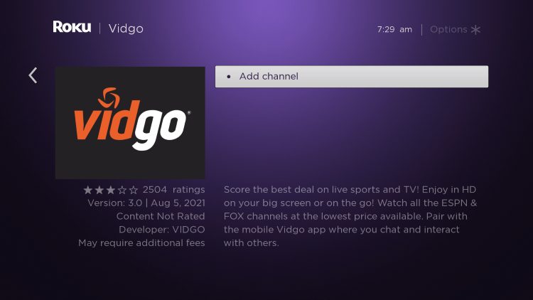 click add channel