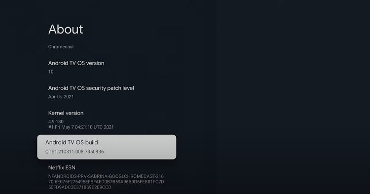 Move down and click Android TV OS build approximately seven times to use usb-c hub for chromecast