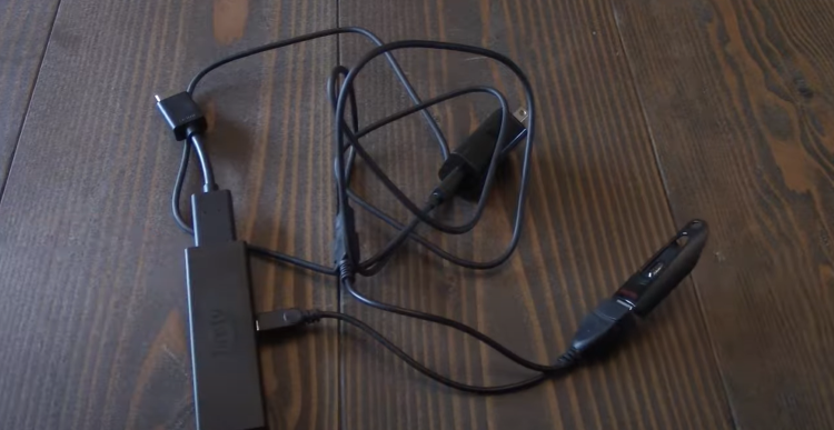 Next you need to connect an OTG adapter to your Firestick and plug in your USB Drive.