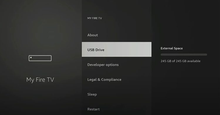 Go back and click USB Drive.