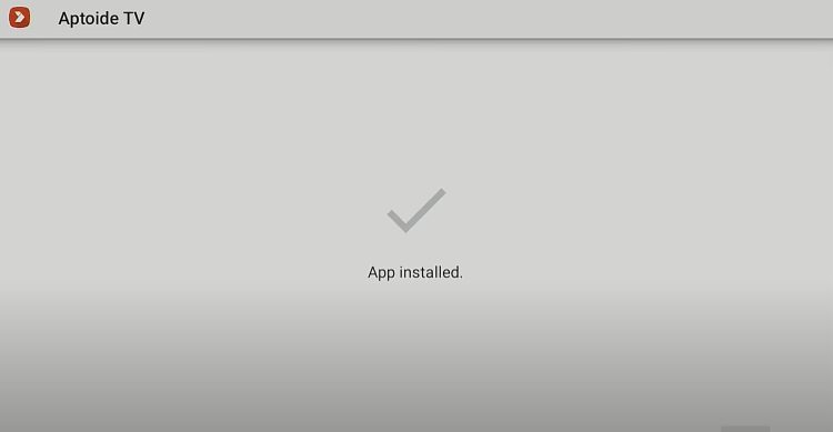 Wait for the app to install and Aptoide TV should now be located on your USB Drive.