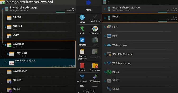 You will notice the installation file for Netflix now appears.