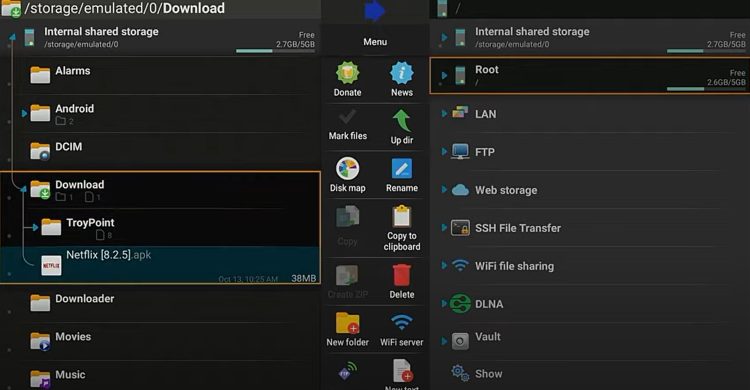Then click the Netflix APK file.