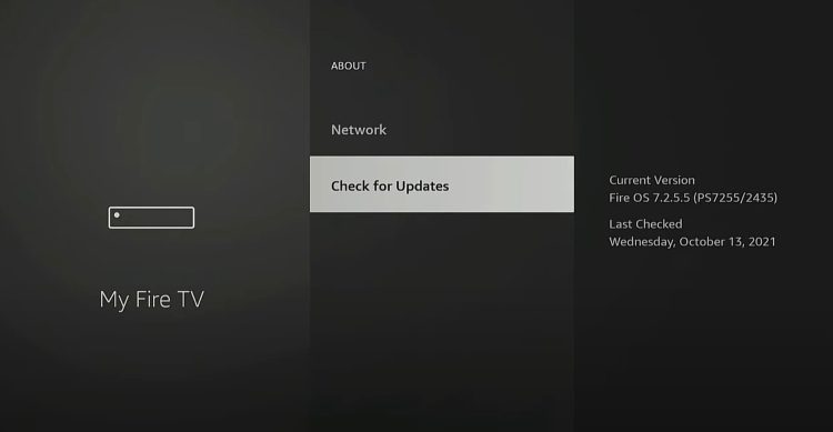 Click Check for Updates.