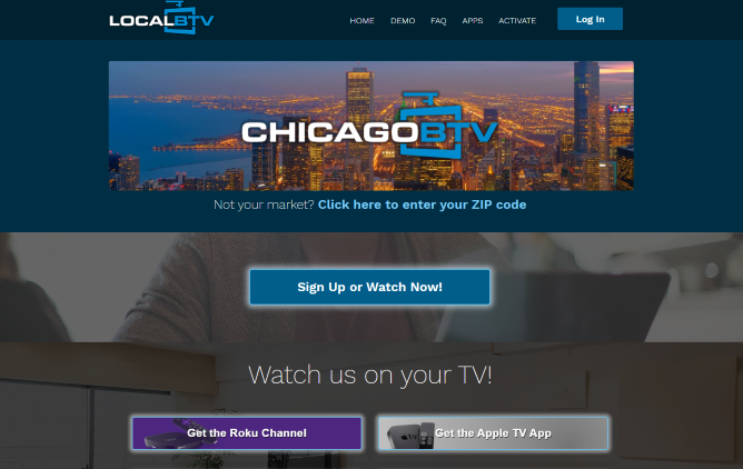 For this example, we used a Chicago zip code. Click Sign Up or Watch Now to continue.