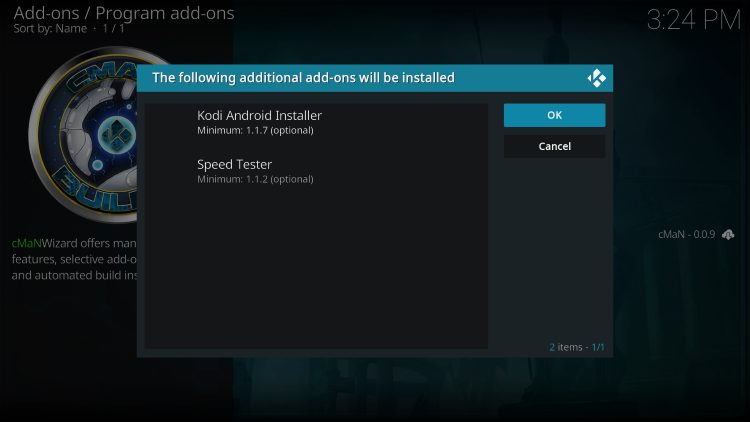 Click OK