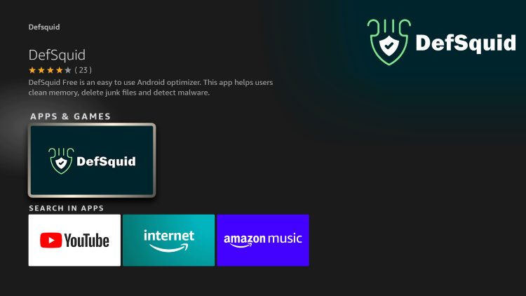 Select DefSquid under Apps & Games.
