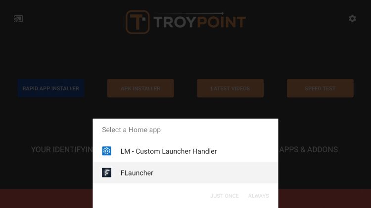 when prompted, select FLauncher
