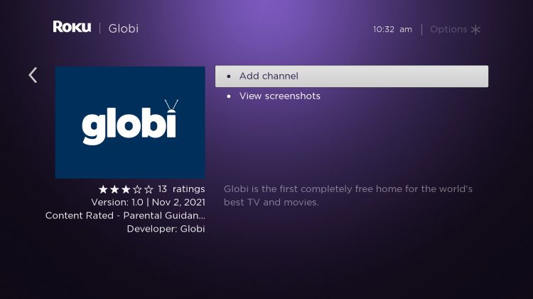 click add channel