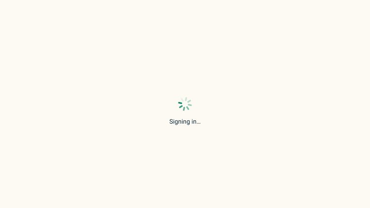 Wait a few seconds while you are signing in.