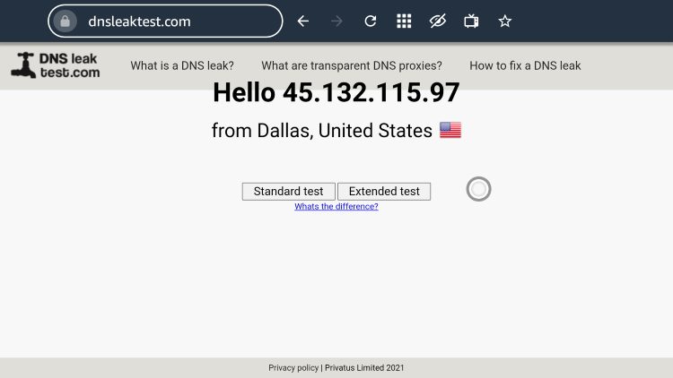 You can now see your IP Address has changed after connecting to ExpressVPN on your Firestick/Fire TV.