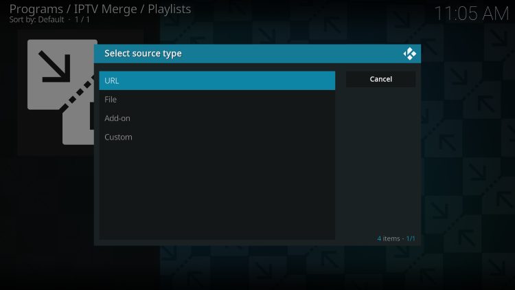 playlist options iptv merge