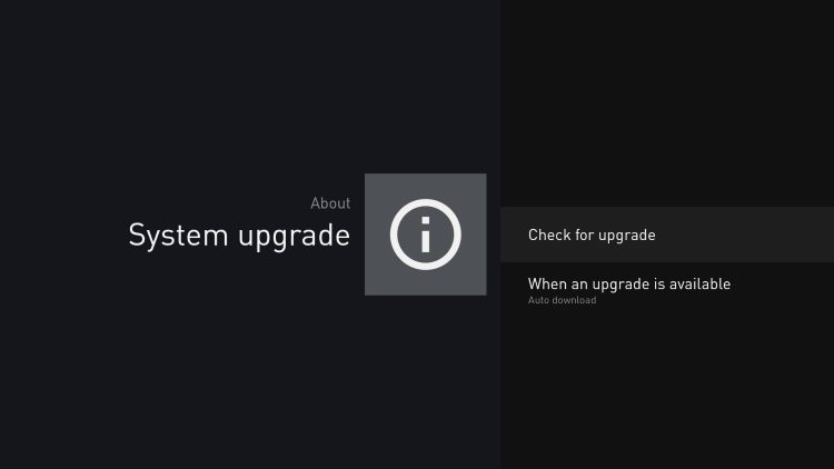 choose check for upgrade again