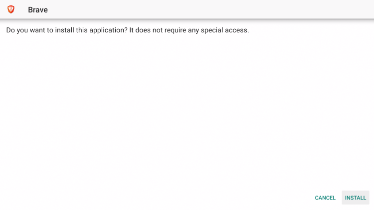 click install for brave browser on firestick