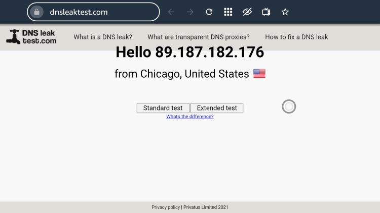 You can now see your IP Address has changed after connecting to Surfshark on your Firestick/Fire TV.