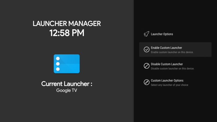 That's it! Launcher Manager is now installed on your Android TV device.