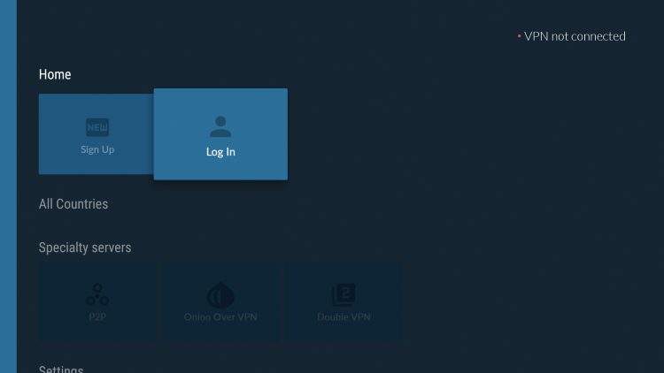 Click Log In.
