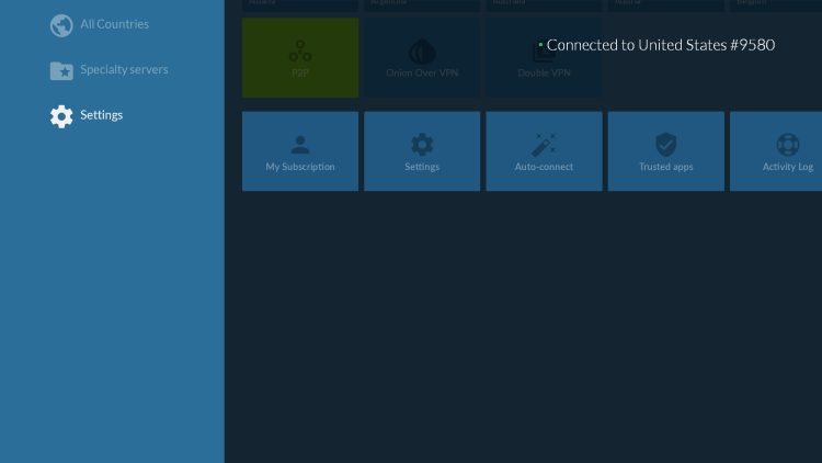 nordvpn on firestick settings