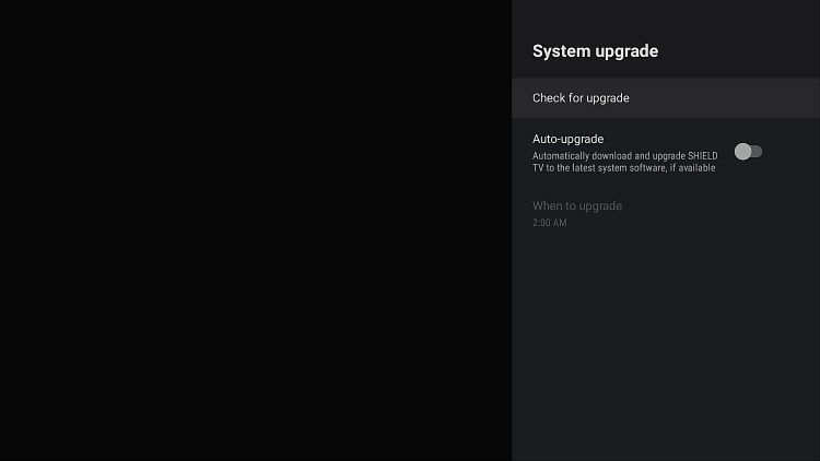 NVIDIA SHIELD Auto-upgrade