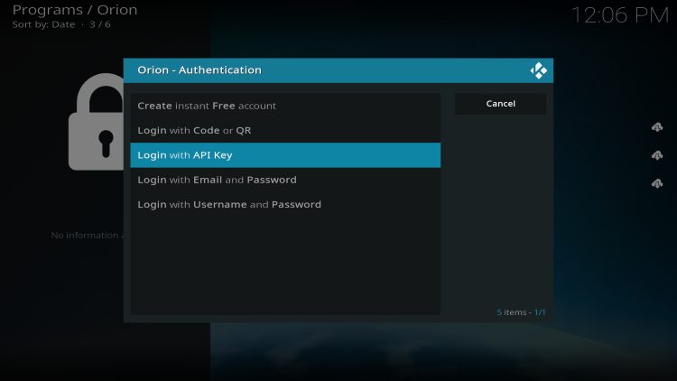 choose api key