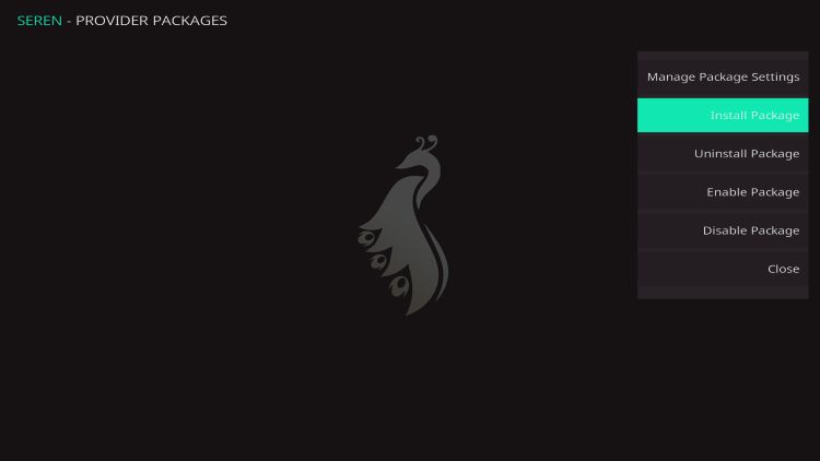 click install package