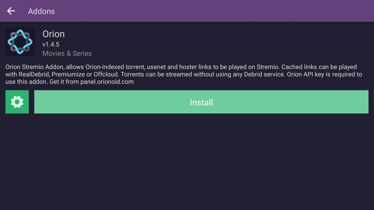 select orion install