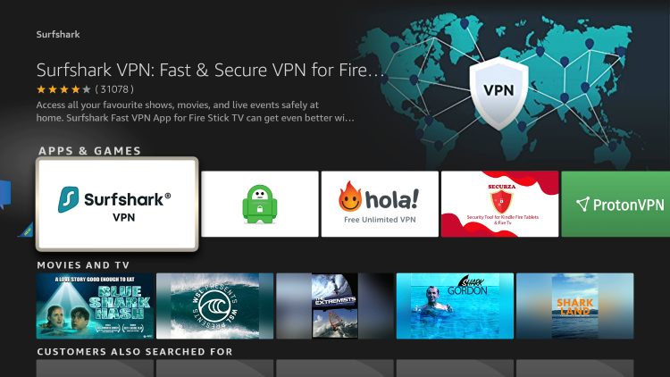 Click the Surfshark VPN app.