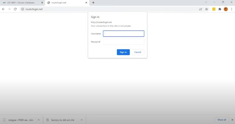 Next open a new tab to open the admin page of your router.