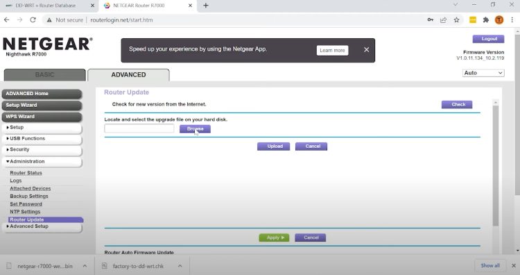 Once on this page click Browse to locate those files we installed in the previous steps.
