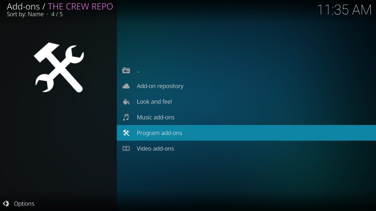 click program addons to stop kodi buffering