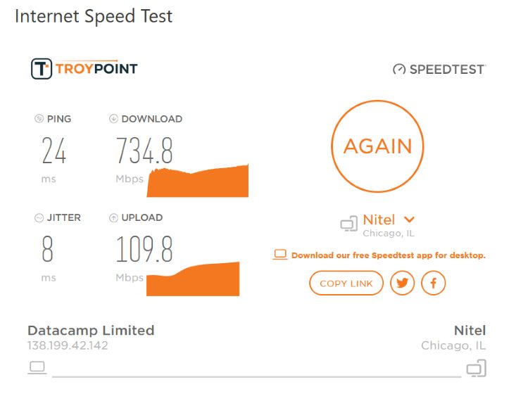 Windows Download and Upload Speeds