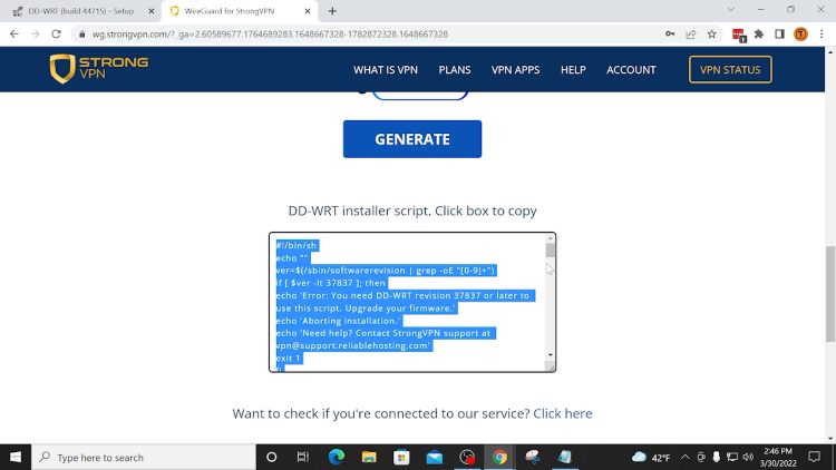Copy Wireguard on Router installer script